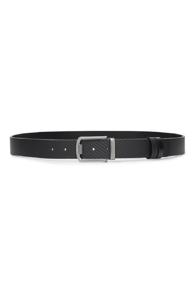 เข็มขัดผู้ชาย Carbon Fiber Slim Plaque Buckle Belt