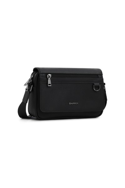 กระเป๋าสะพายข้าง Saffiano Flap Crossbody Bag