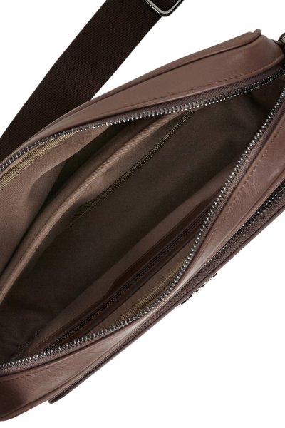 กระเป๋าสะพายข้าง Genuine Leather Crossbody bag - Brown