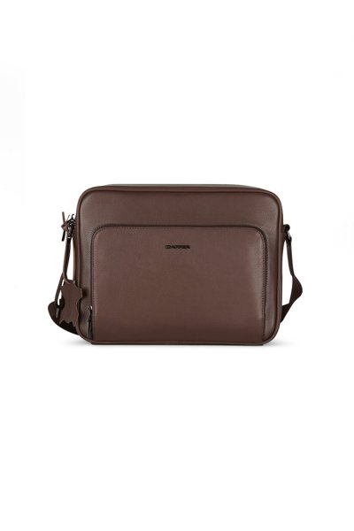 กระเป๋าสะพายข้าง Genuine Leather Crossbody bag - Brown
