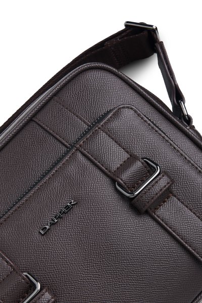 กระเป๋าสะพายข้าง Double Buckle Crossbody Bag - Brown