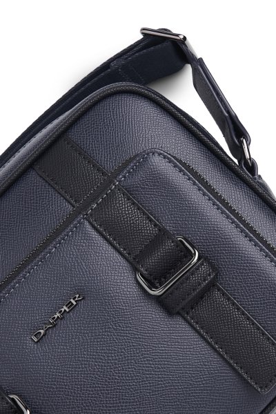 กระเป๋าสะพายข้าง Double Buckle Crossbody Bag - Navy