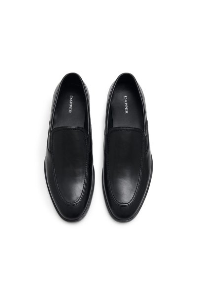 รองเท้าหนัง แบบสวม Apron Toe Loafers