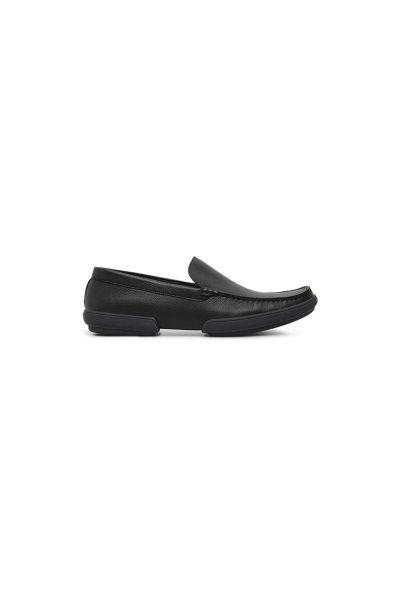 รองเท้าหนัง แบบสวม Nappa Leather Moccasin - Black