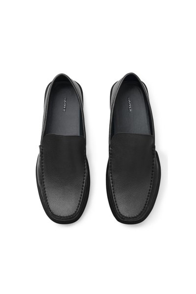 รองเท้าหนัง แบบสวม Nappa Leather Moccasin - Black