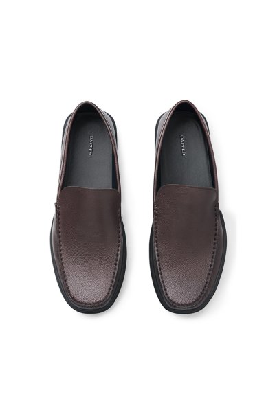 รองเท้าหนัง แบบสวม Nappa Leather Moccasin - Brown