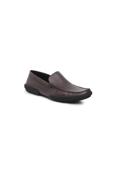 รองเท้าหนัง แบบสวม Nappa Leather Moccasin - Brown