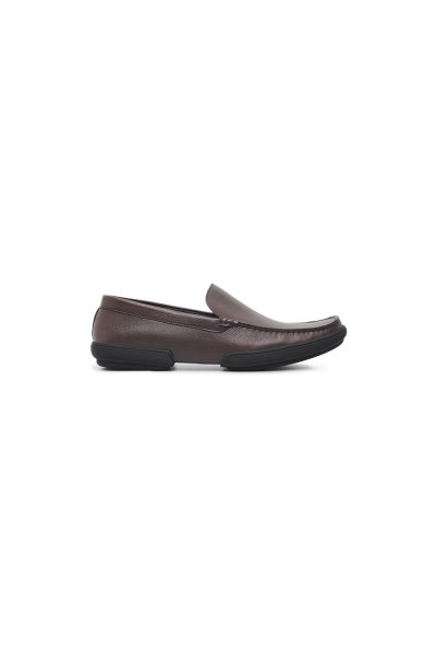รองเท้าหนัง แบบสวม Nappa Leather Moccasin - Brown