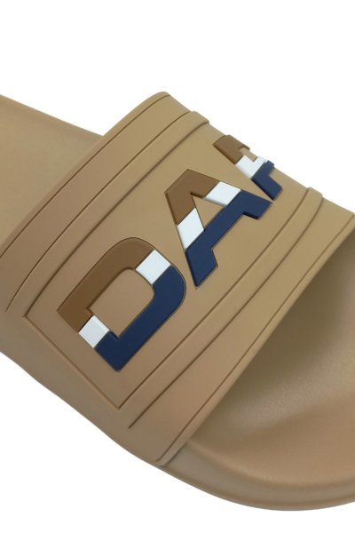 รองเท้าแตะแบบสวม DAPPER Colorblock Pool Slide Sandals – Beige