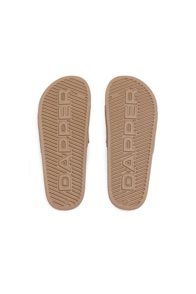 รองเท้าแตะแบบสวม DAPPER Monochrome Pool Slide Sandals – Beige