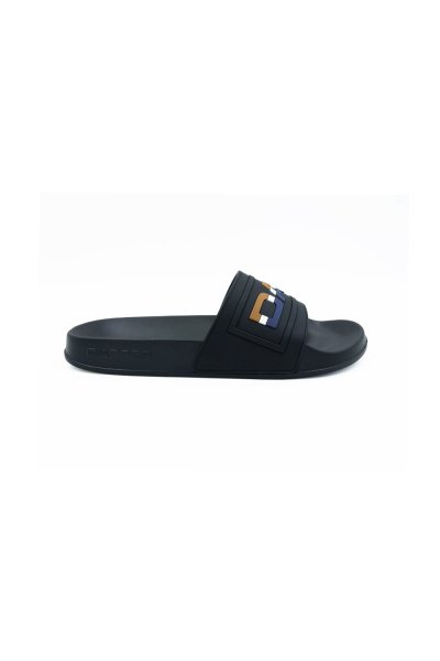 รองเท้าแตะแบบสวม DAPPER Colorblock Pool Slide Sandals – Black