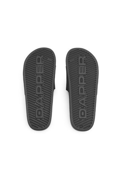 รองเท้าแตะแบบสวม DAPPER Monochrome Pool Slide Sandals – Black