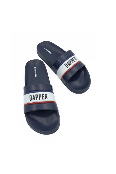 รองเท้าแตะแบบสวม DAPPER Nautical Pool Slide Sandals – Navy
