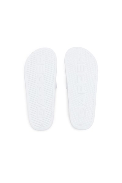 รองเท้าแตะแบบสวม DAPPER Colorblock Pool Slide Sandals – White