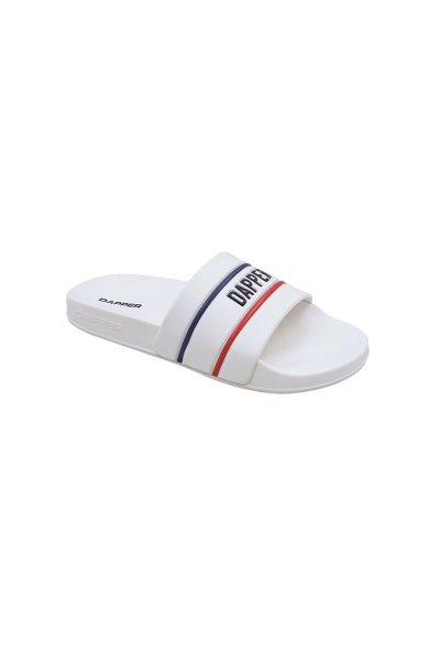 รองเท้าแตะแบบสวม DAPPER Nautical Pool Slide Sandals – White
