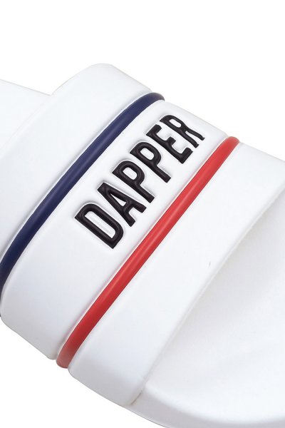 รองเท้าแตะแบบสวม DAPPER Nautical Pool Slide Sandals – White