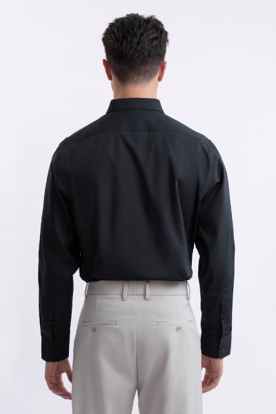 เสื้อเชิ้ตแขนยาว Cotton Blend Regular-Fit Shirt