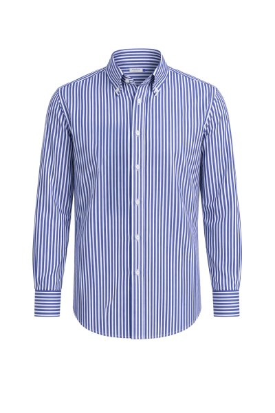 เสื้อเชิ้ตแขนยาว EASY CARE Striped Regular Fit Shirt – Navy