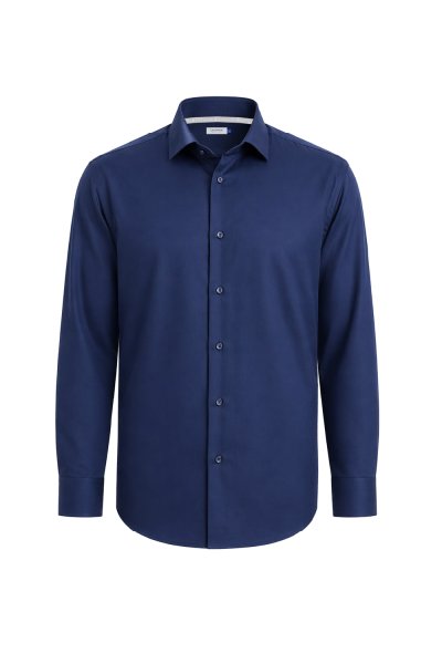 เสื้อเชิ้ตแขนยาว NO MORE IRON Regular Fit Shirt – Navy