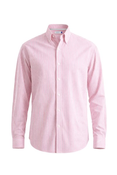 เสื้อเชิ้ตแขนยาว EASY CARE Striped Regular Fit Shirt – Red