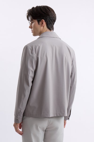 เสื้อแจ็คเก็ต Seersucker Utility Jacket - Grey