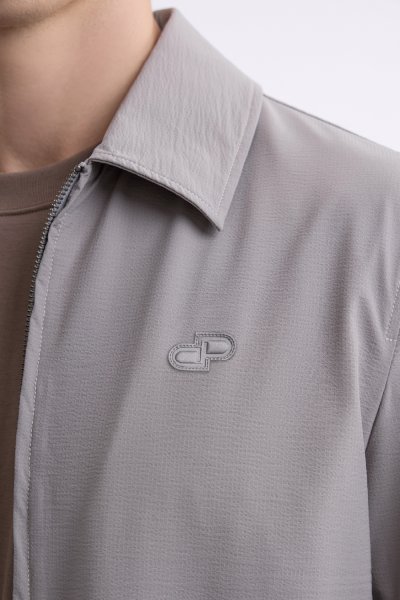 เสื้อแจ็คเก็ต Seersucker Utility Jacket - Grey