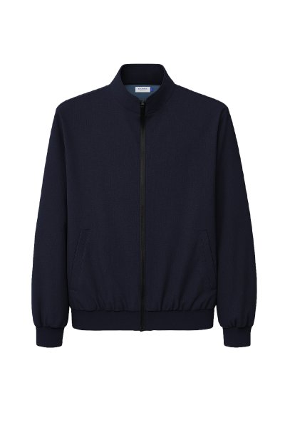 เสื้อแจ็คเก็ต Seersucker Bomber Jacket - Navy