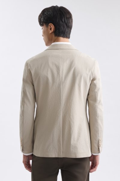 เสื้อเบลเซอร์ Textured Seersucker Blazer - Beige