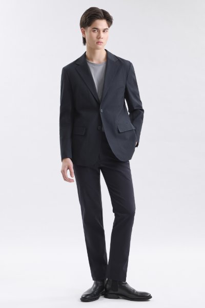 เสื้อเบลเซอร์ Textured Seersucker Blazer - Navy