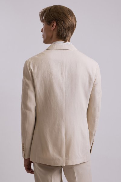 เสื้อสูทผู้ชาย Linen Blend Regular-Fit Suit – Ivory