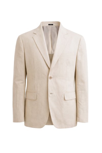 เสื้อสูทผู้ชาย Linen Blend Regular-Fit Suit – Ivory