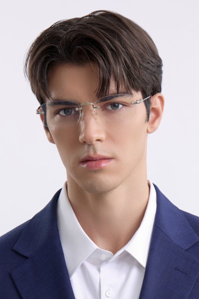 เสื้อสูทผู้ชาย Glen Check Regular-Fit Suit – Navy