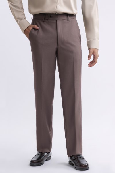 กางเกงขายาว 4 Ways Stretch Smart-Fit Trousers – Brown