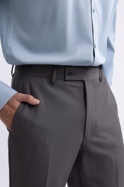 กางเกงขายาว 4 Ways Stretch Smart-Fit Trousers – Dark Grey