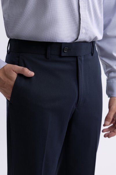 กางเกงขายาว 4 Ways Stretch Smart-Fit Trousers – Navy