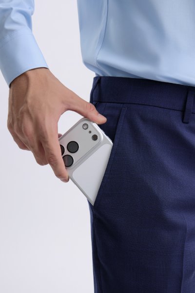 กางเกงขายาว TECHFLEX Glen Check Regular-Fit Trousers - Navy