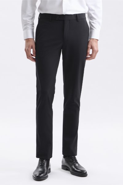 กางเกงขายาว 4 Ways Stretch Slim-Fit Trousers – Black