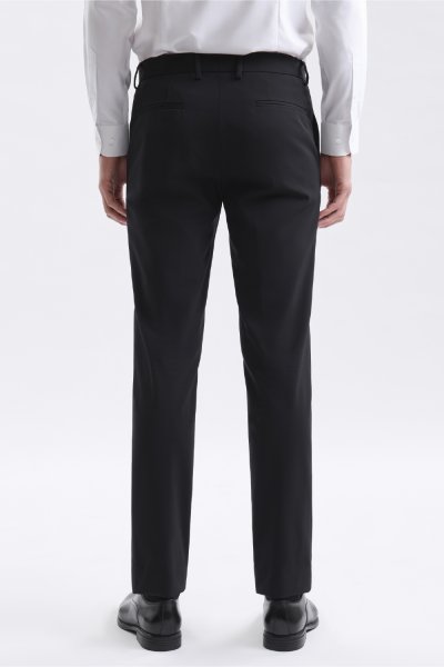 กางเกงขายาว 4 Ways Stretch Slim-Fit Trousers – Black