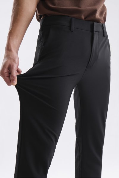 กางเกงขายาว Smart Stretch Slim-Fit Trousers - Black