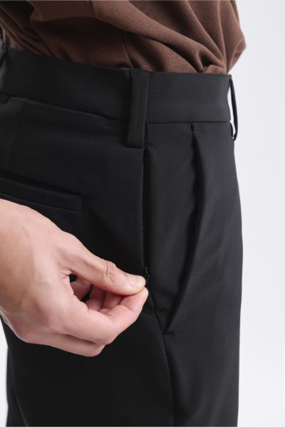 กางเกงขายาว Smart Stretch Slim-Fit Trousers - Black