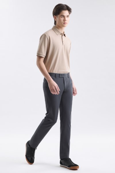 กางเกงขายาว 4 Ways Stretch Slim-Fit Trousers – Dark Grey