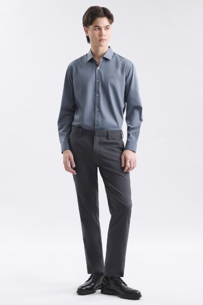 กางเกงขายาว Smart Stretch Slim-Fit Trousers - Dark Grey