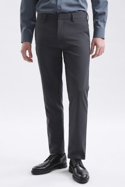 กางเกงขายาว Smart Stretch Slim-Fit Trousers - Dark Grey