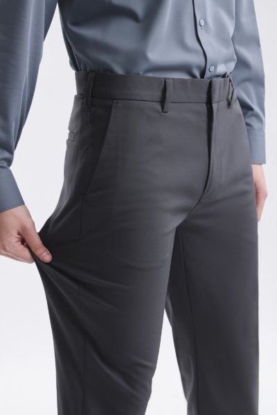 กางเกงขายาว Smart Stretch Slim-Fit Trousers - Dark Grey