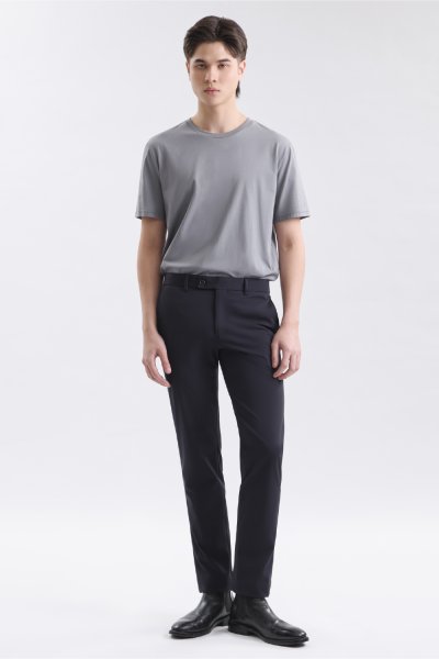 กางเกงขายาว 4 Ways Stretch Slim-Fit Trousers – Navy
