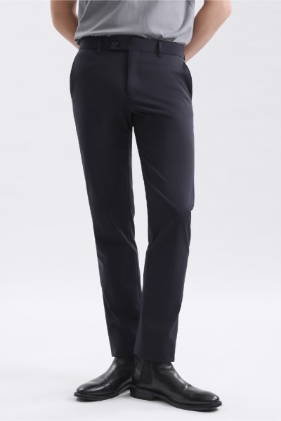 กางเกงขายาว 4 Ways Stretch Slim-Fit Trousers – Navy