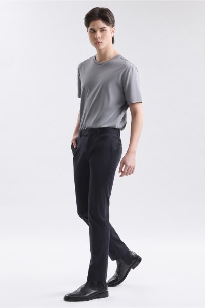 กางเกงขายาว 4 Ways Stretch Slim-Fit Trousers – Navy