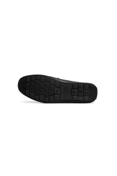 Nappa Leather Bit Moccasin - Black