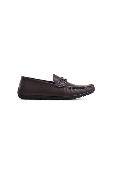 Nappa Leather Bit Moccasin - Brown