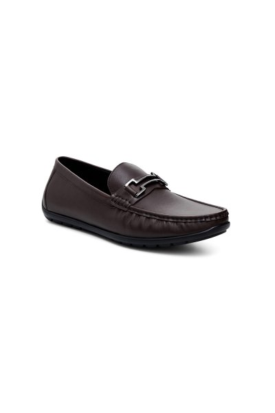 Nappa Leather Bit Moccasin - Brown